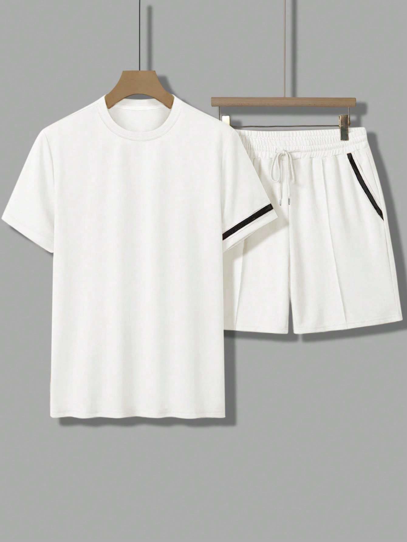 Midnight Athletic T Shirt And Shorts Set-Vacay Outfit
