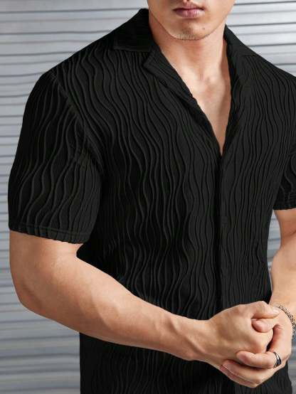 Casual Lapel Shirt And Short Set-Vacay Outfit