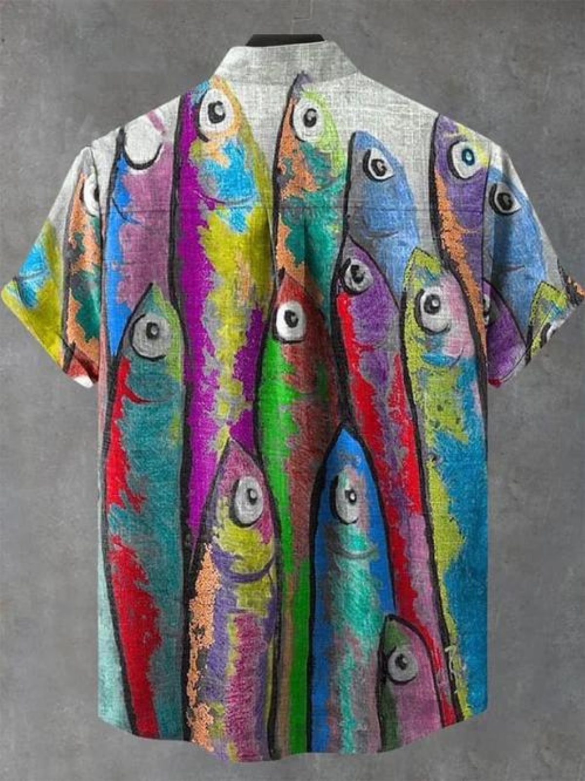 Vintage Art Printed Casual Short Sleeve Shirt-Vacay Outfit