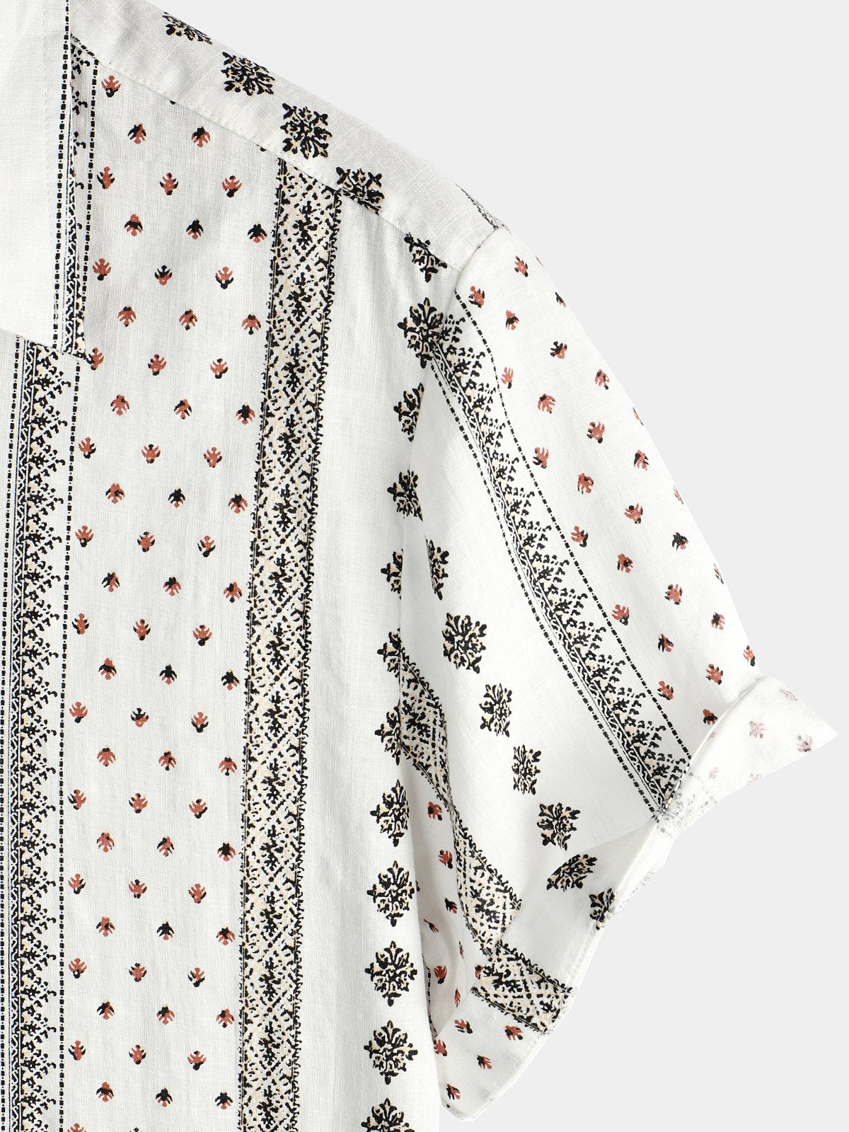 Men Retro Button Up Short Sleeve Shirt-Vacay Outfit