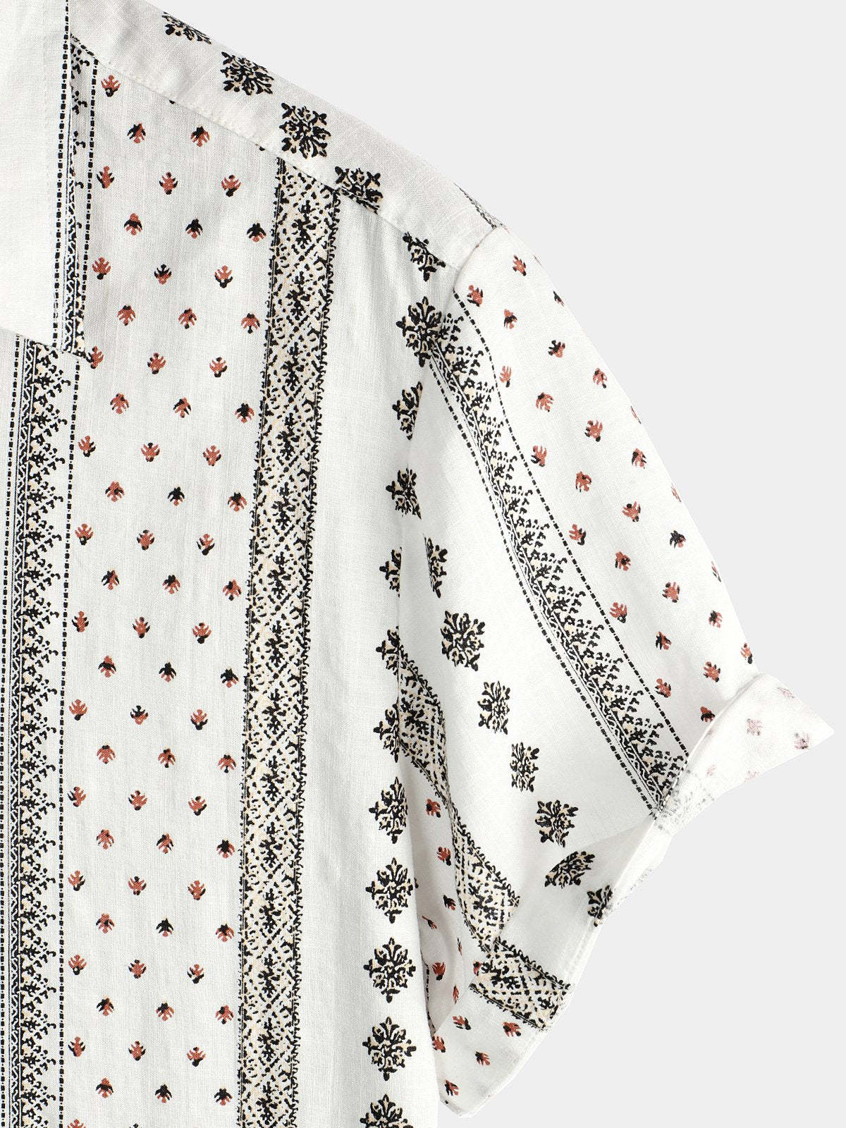 Men Retro Button Up Short Sleeve Shirt-Vacay Outfit