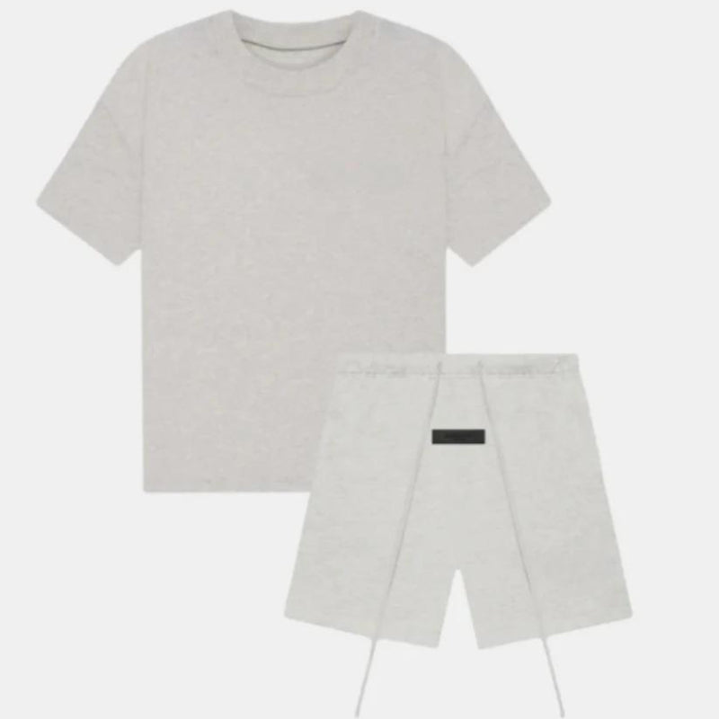 Solid Tracksuit Set With Drawstrings-Vacay Outfit