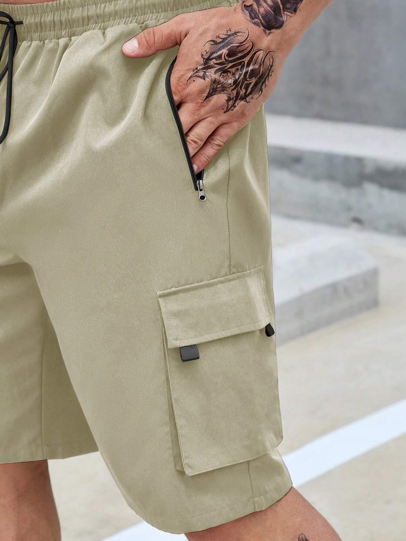 Casual Athletic Cargo Shorts-Vacay Outfit