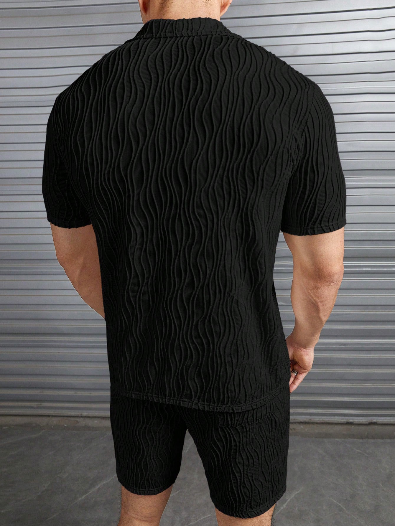 Casual Lapel Shirt And Short Set-Vacay Outfit