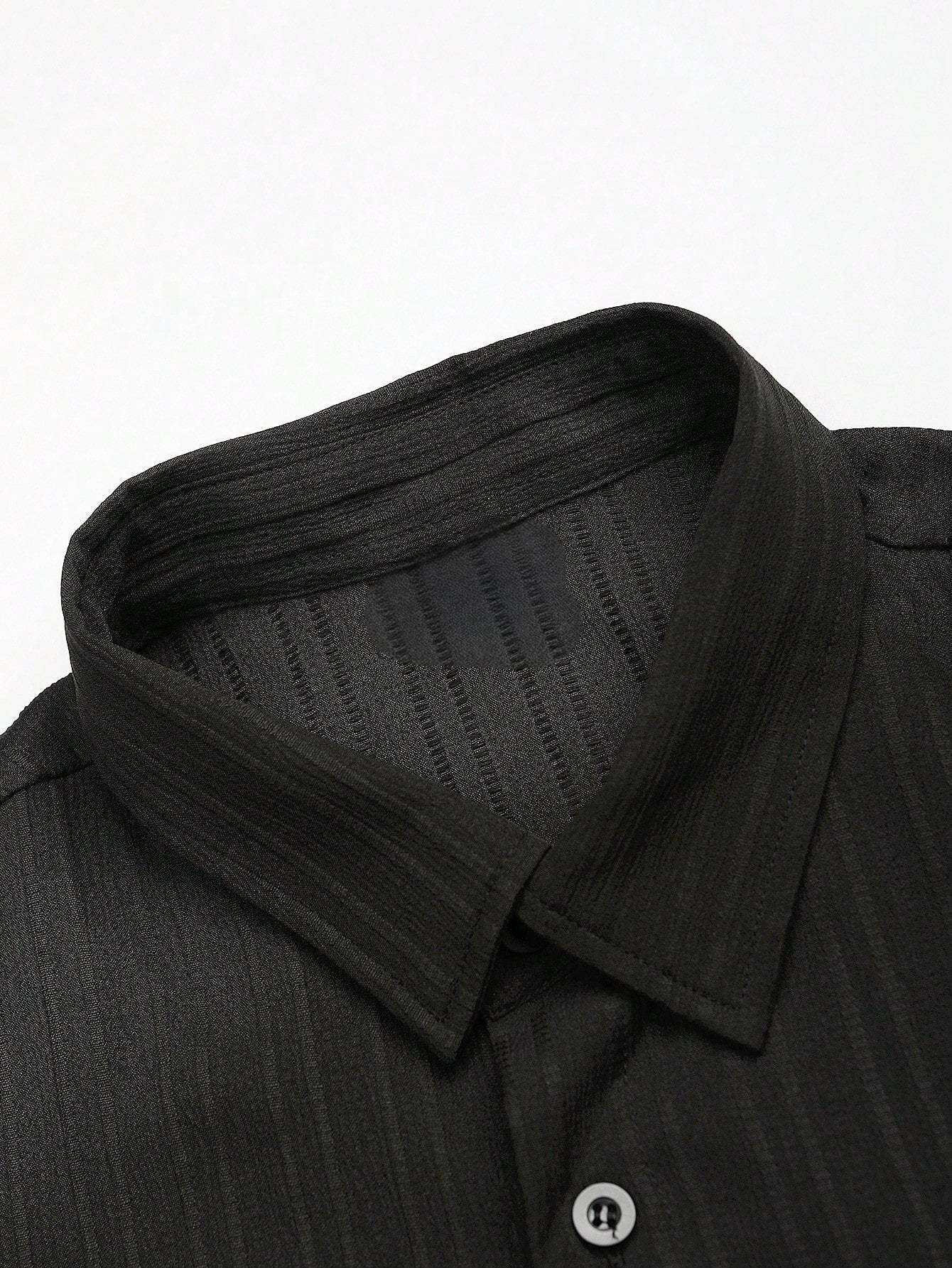 Solid Colored Button Up Shirt And Pants Without Tee-Vacay Outfit