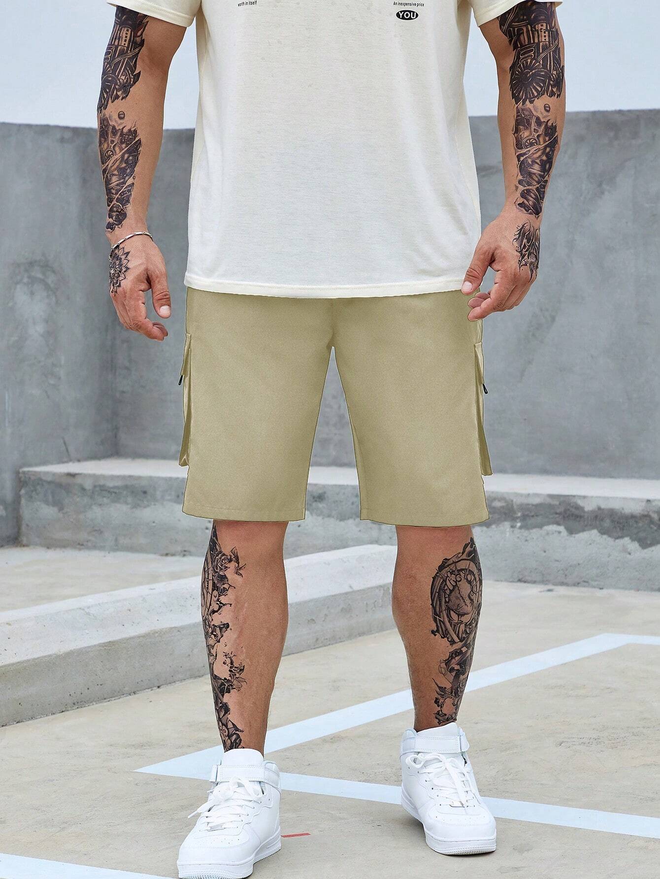 Casual Athletic Cargo Shorts-Vacay Outfit