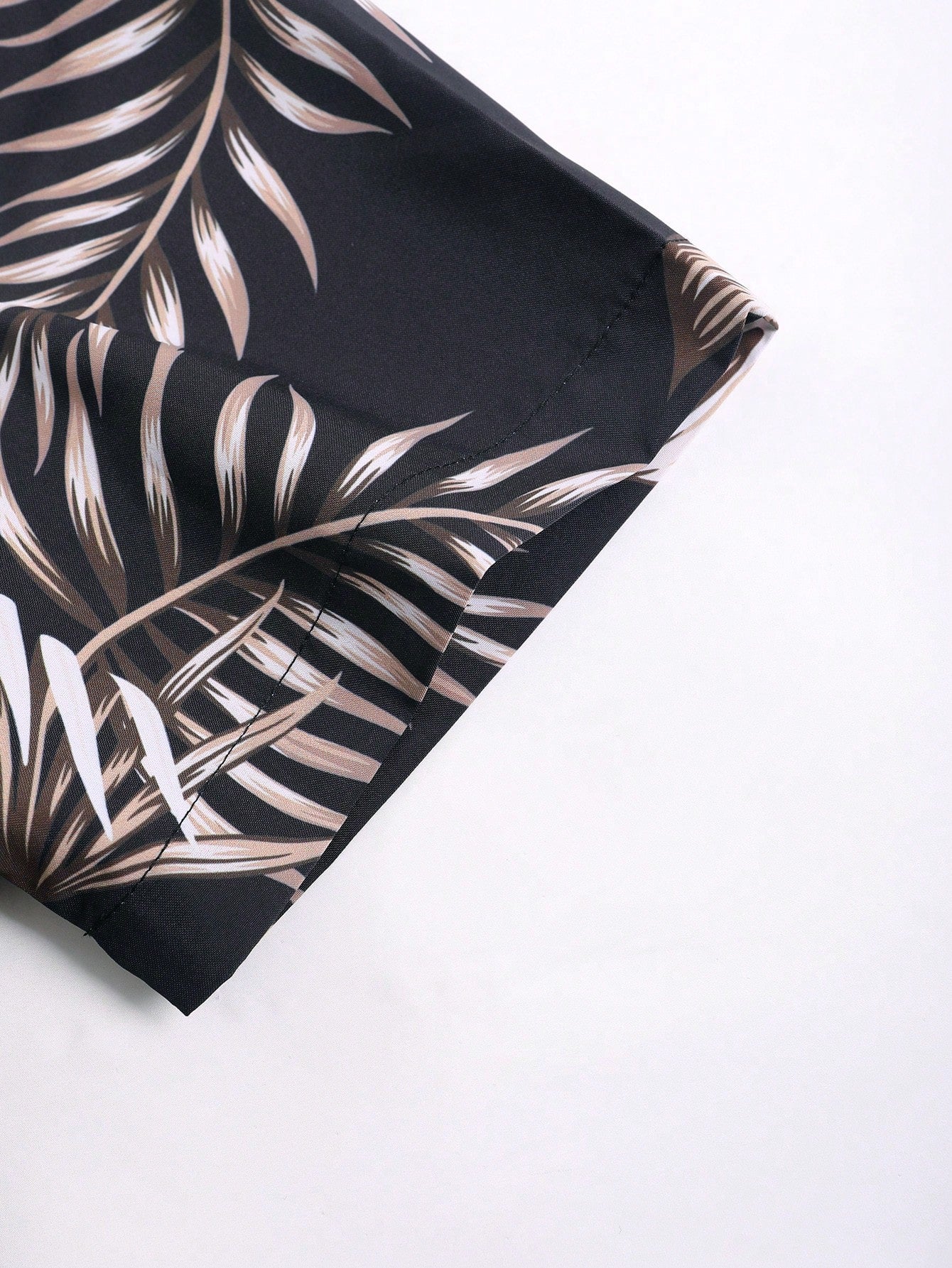 Tropical Print Shirt And Drawstring Shorts-Vacay Outfit