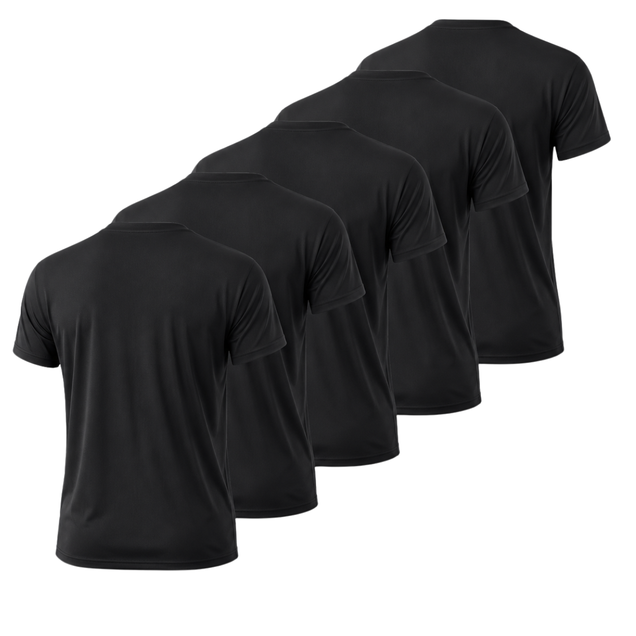 5 Pieces Ultra Thin Quick Dry Fitness Shirts For Men