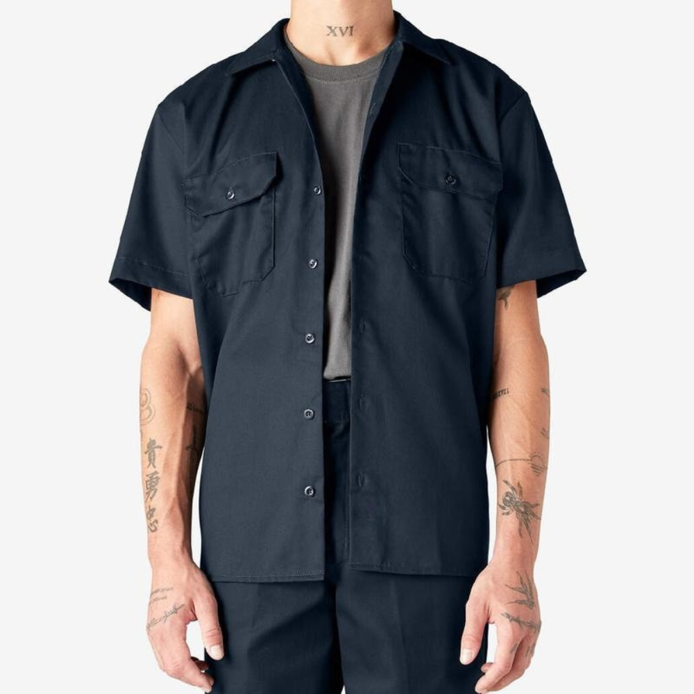 Casual Short Sleeve Classic Fit Plain Shirt For Men