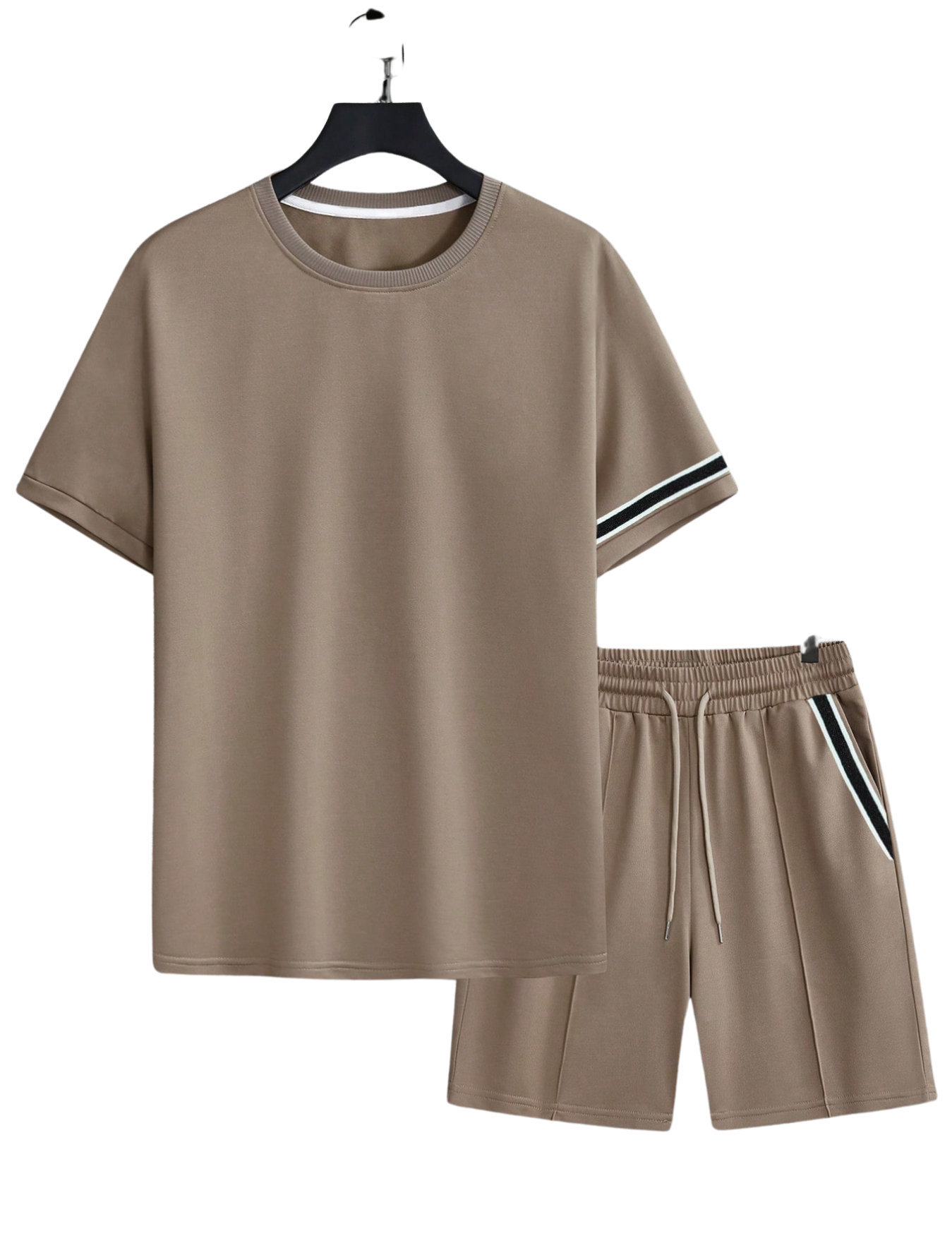 Midnight Athletic T Shirt And Shorts Set-Vacay Outfit