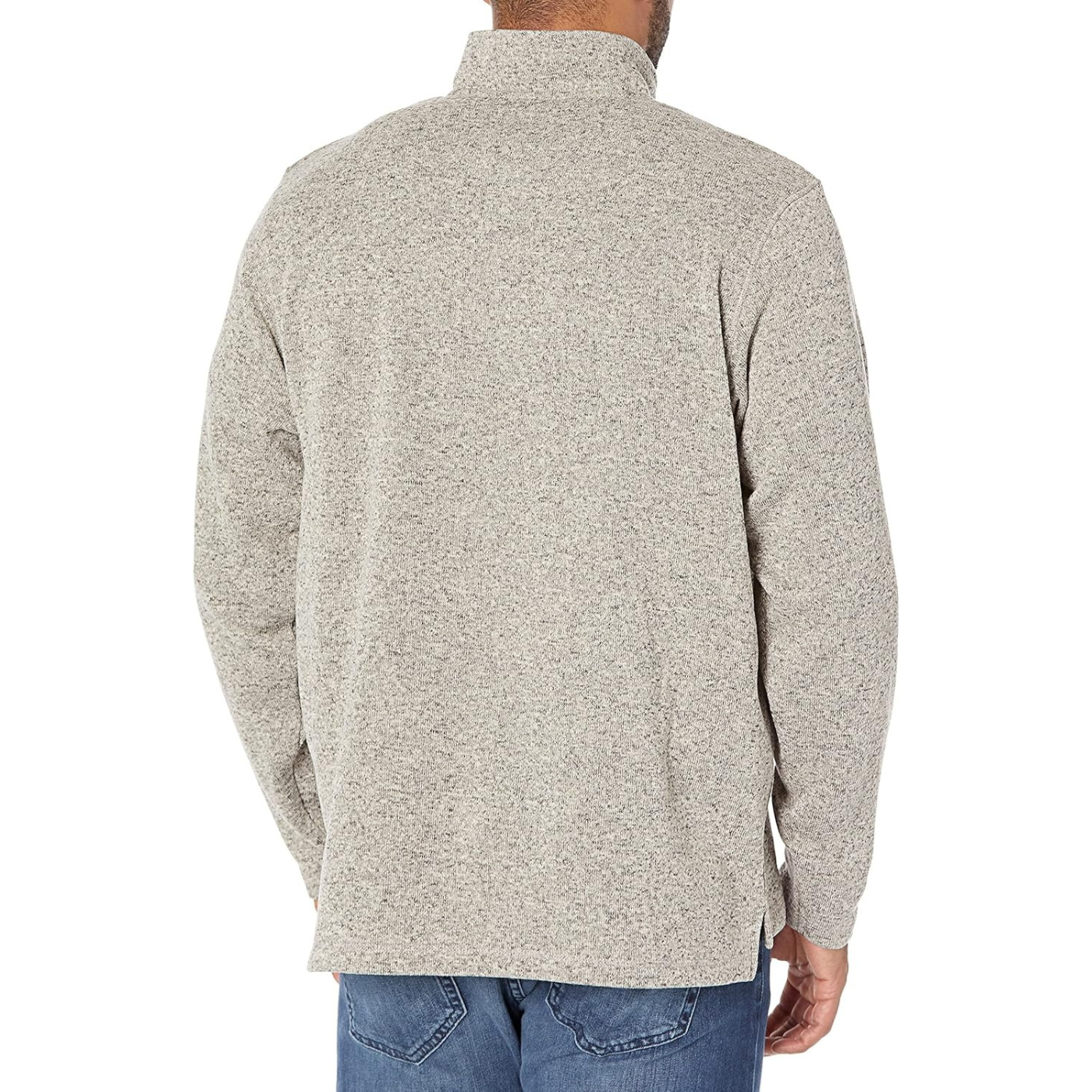 Mens Long Sleeve Fleece Quarter zip
