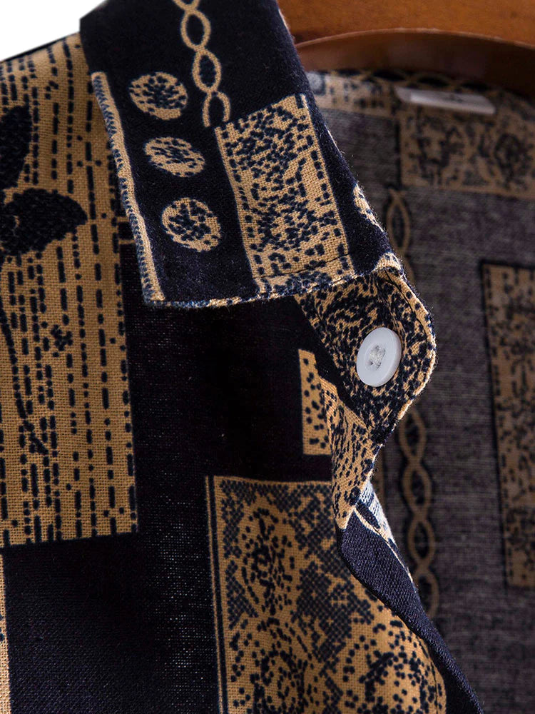 Abstract Print Shirt-Vacay Outfit