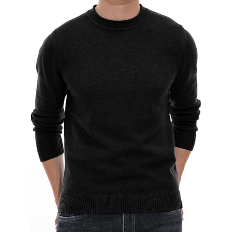 Casual Soft Sweater With Ribbing Edge For Men
