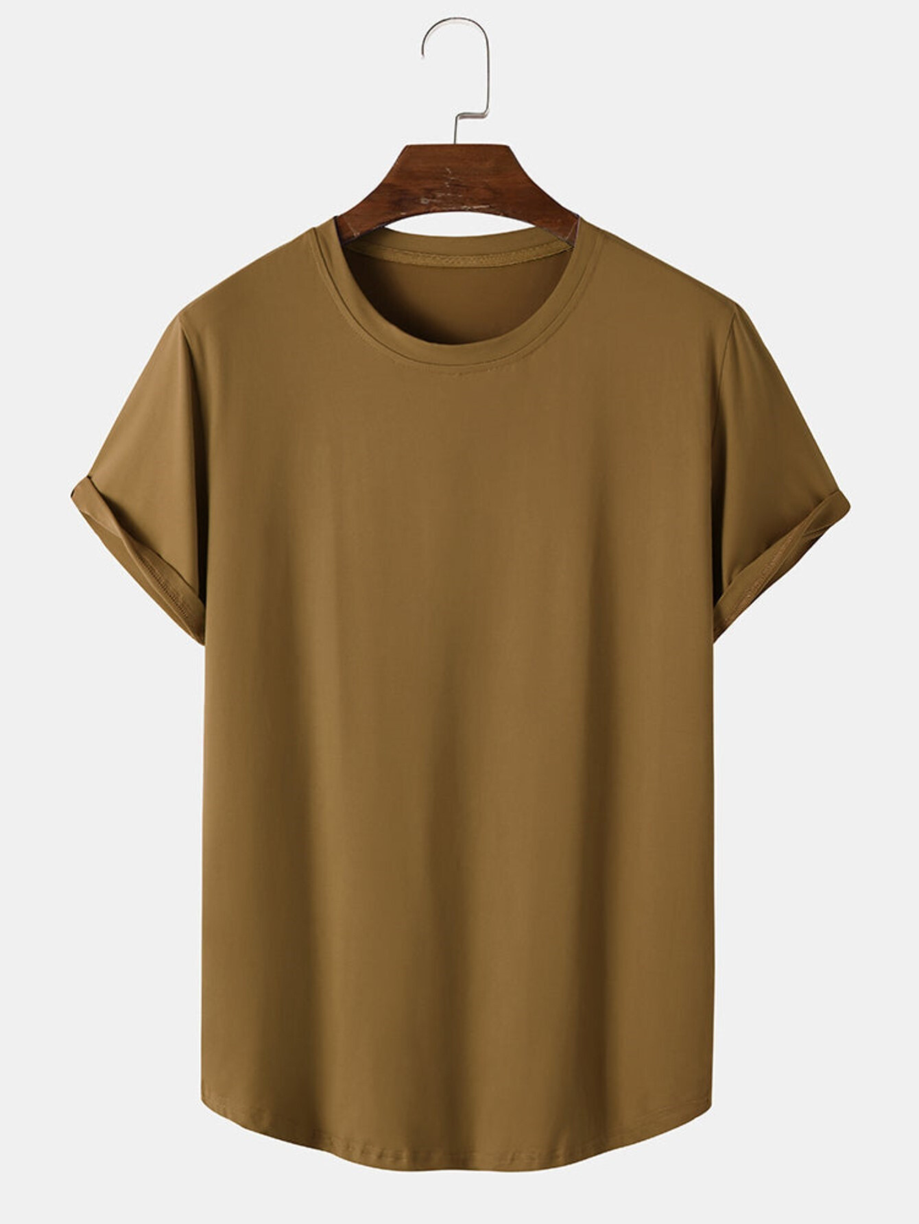 Casual Solid Color Basic T Shirts-Vacay Outfit