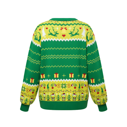 Knitted Ugly Christmas Sweater with Funny Quote Design