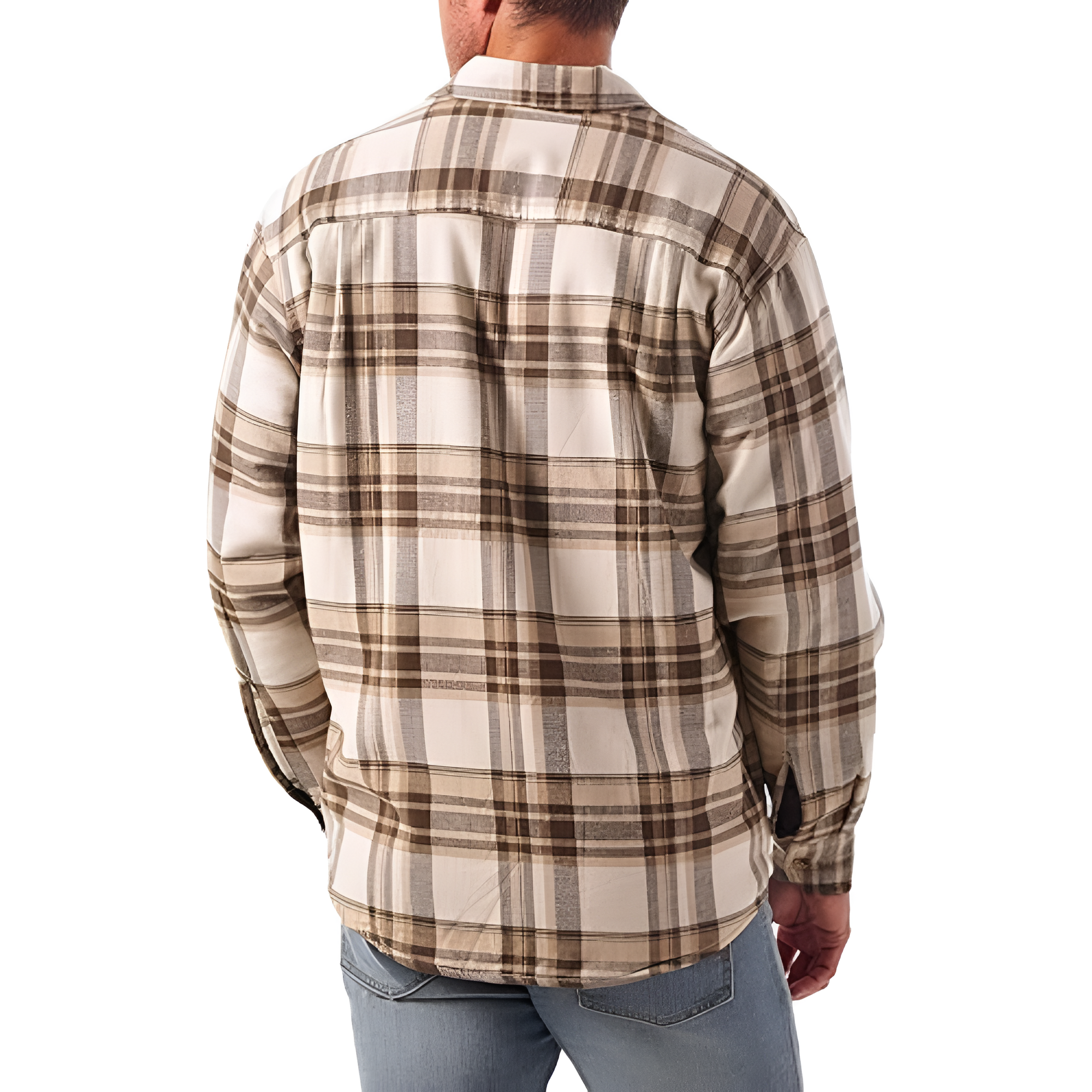 Mens Long Sleeve Sherpa Lined Shirt Jacket
