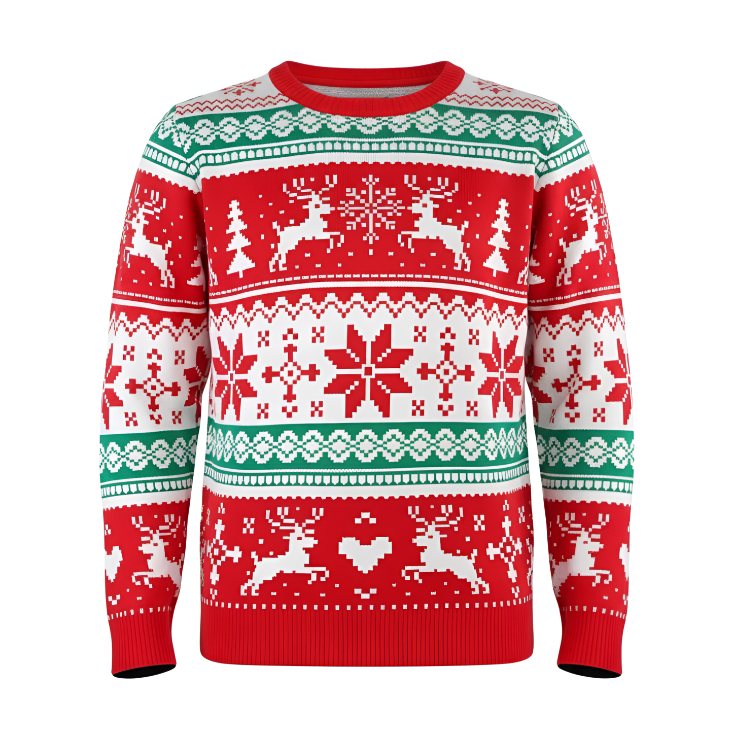 Christmas Sweater With Festive Winter Design