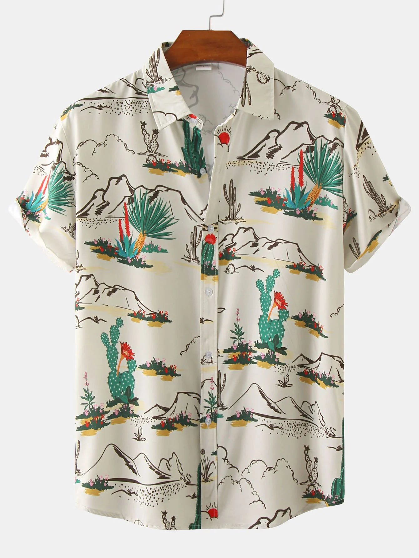 Cactus Print Shirt-Vacay Outfit