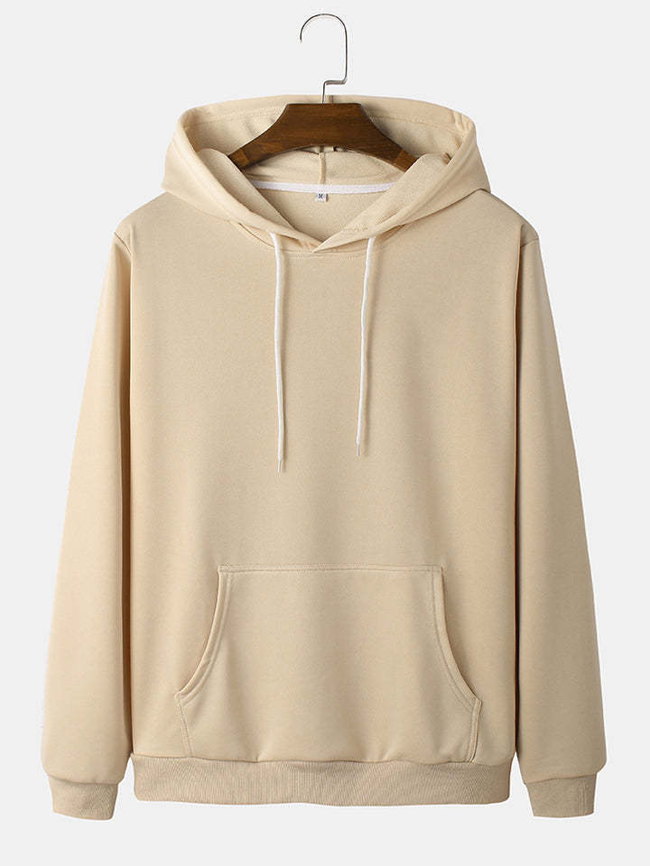 Basic Kangaroo Pocket Hoodie-Vacay Outfit