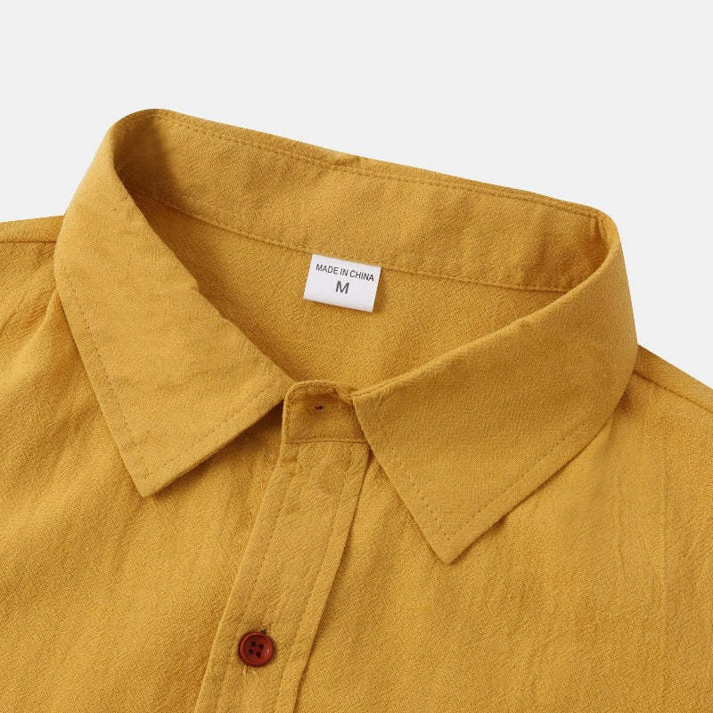Linen Short-Sleeved Shirts Men's Shirts-Vacay Outfit