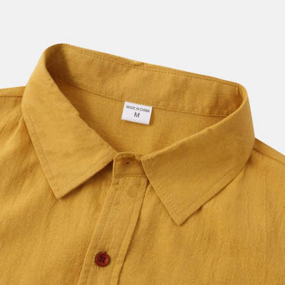Linen Short-Sleeved Shirts Men's Shirts-Vacay Outfit