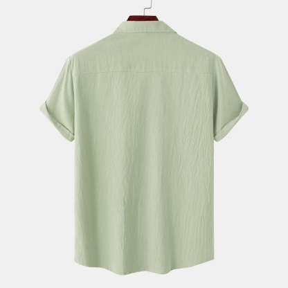Linen Short-Sleeved Shirts Men's Shirts-Vacay Outfit