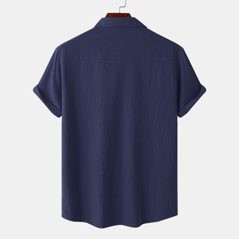 Linen Short-Sleeved Shirts Men's Shirts-Vacay Outfit