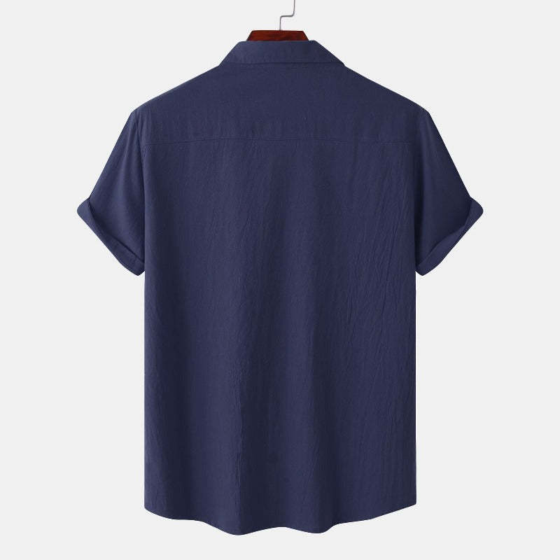 Linen Short-Sleeved Shirts Men's Shirts-Vacay Outfit