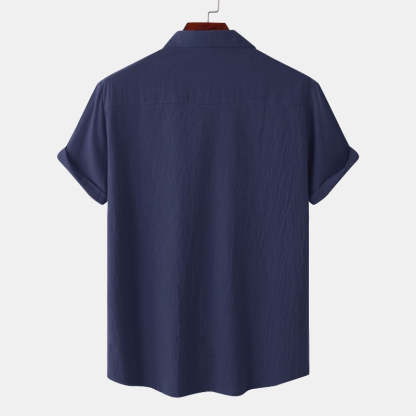 Linen Short-Sleeved Shirts Men's Shirts-Vacay Outfit
