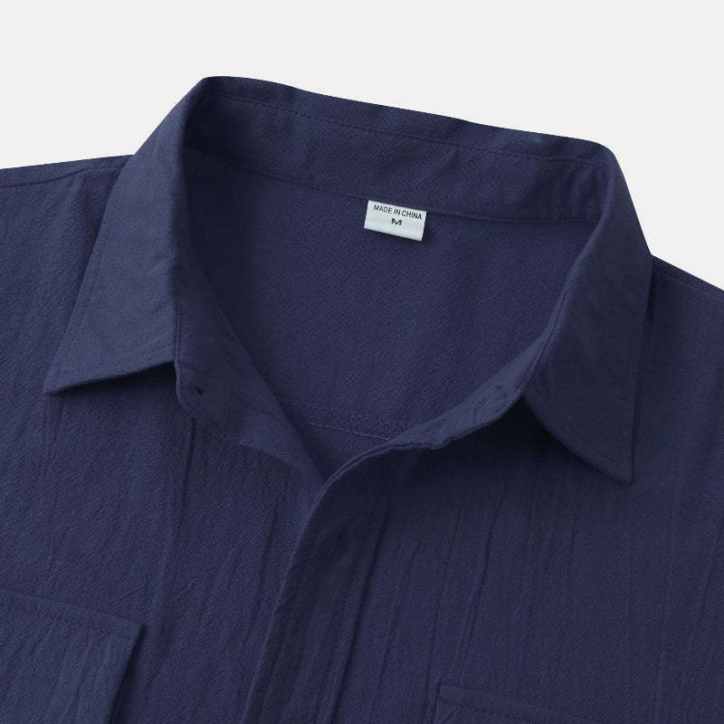 Linen Short-Sleeved Shirts Men's Shirts-Vacay Outfit