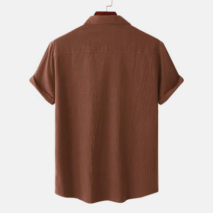 Linen Short-Sleeved Shirts Men's Shirts-Vacay Outfit