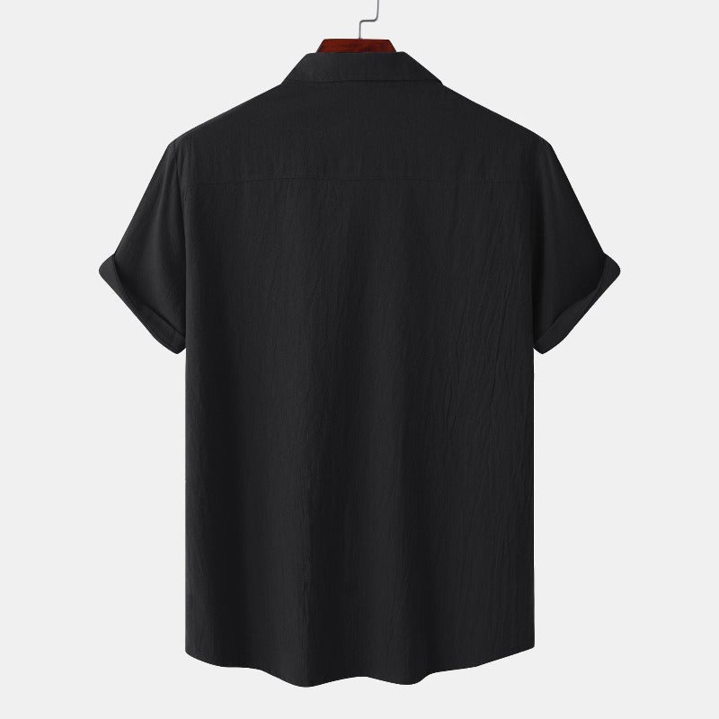 Linen Short-Sleeved Shirts Men's Shirts-Vacay Outfit