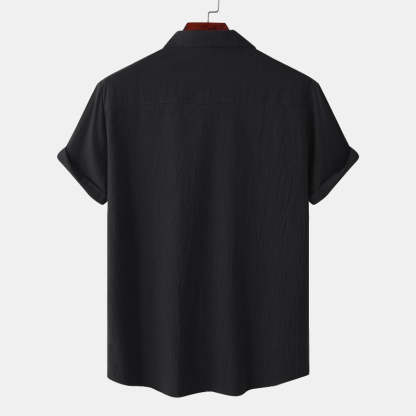 Linen Short-Sleeved Shirts Men's Shirts-Vacay Outfit