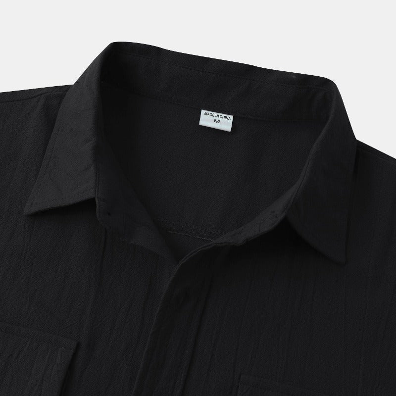 Linen Short-Sleeved Shirts Men's Shirts-Vacay Outfit