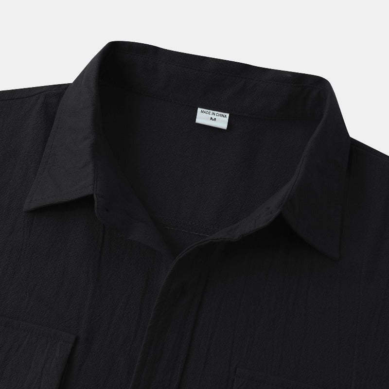 Linen Short-Sleeved Shirts Men's Shirts-Vacay Outfit
