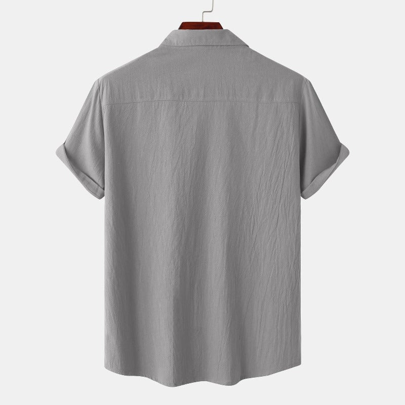 Linen Short-Sleeved Shirts Men's Shirts-Vacay Outfit