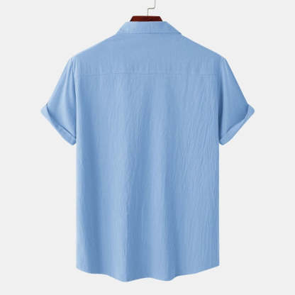Linen Short-Sleeved Shirts Men's Shirts-Vacay Outfit