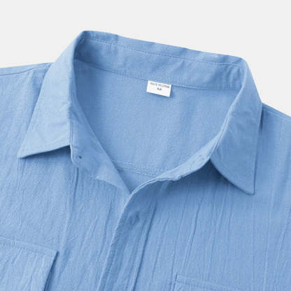 Linen Short-Sleeved Shirts Men's Shirts-Vacay Outfit