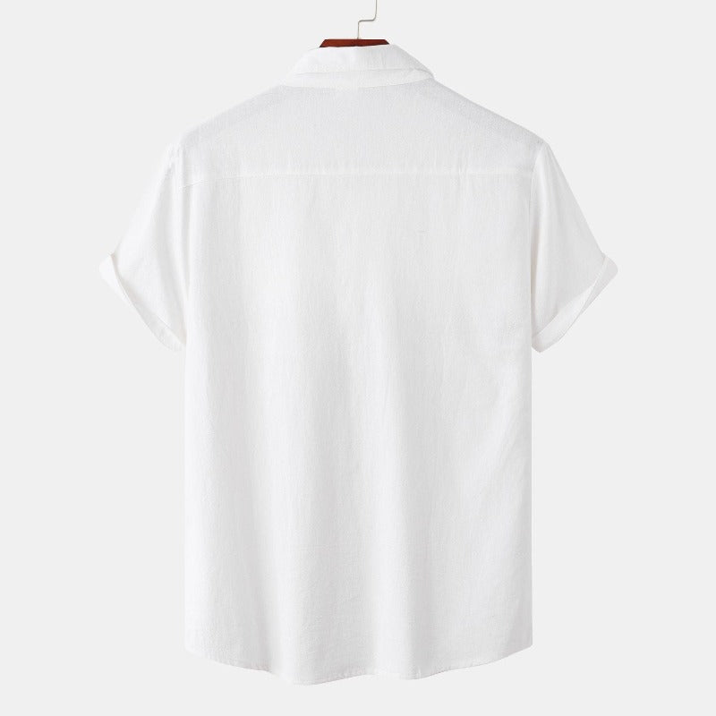 Linen Short-Sleeved Shirts Men's Shirts-Vacay Outfit