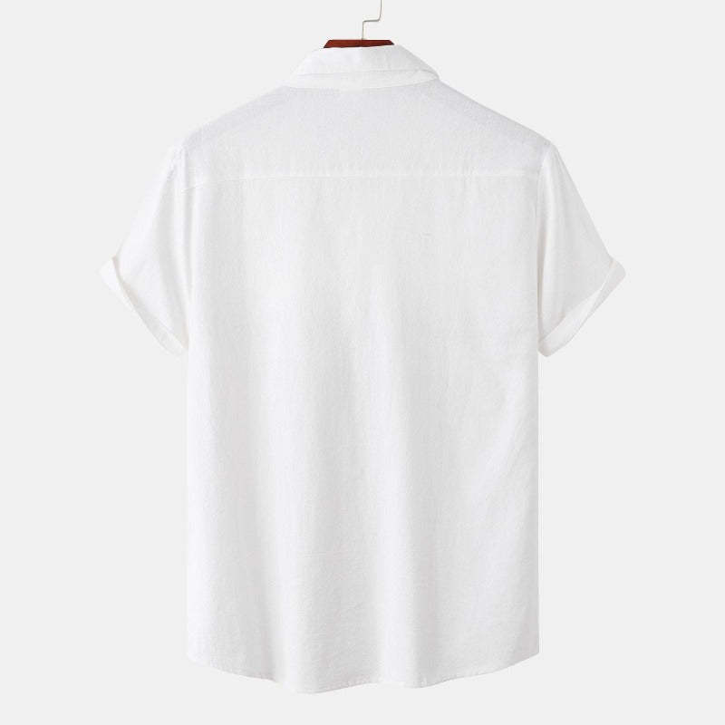 Linen Short-Sleeved Shirts Men's Shirts-Vacay Outfit