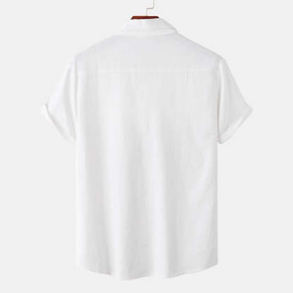 Linen Short-Sleeved Shirts Men's Shirts-Vacay Outfit