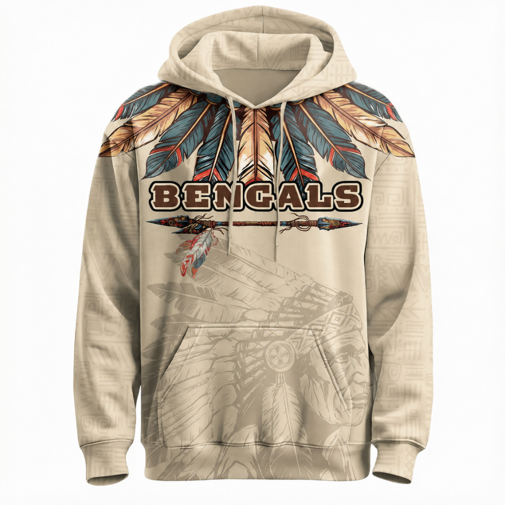 Native Heritage Themed Inspired Carolina Panthers Football Fan Pullover Hoodie