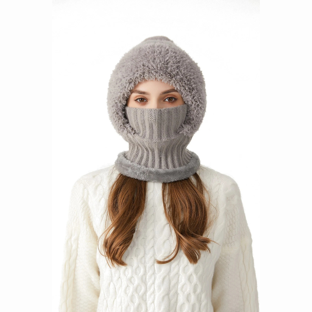 3 In 1 Beanie With Scarf And Mask Set