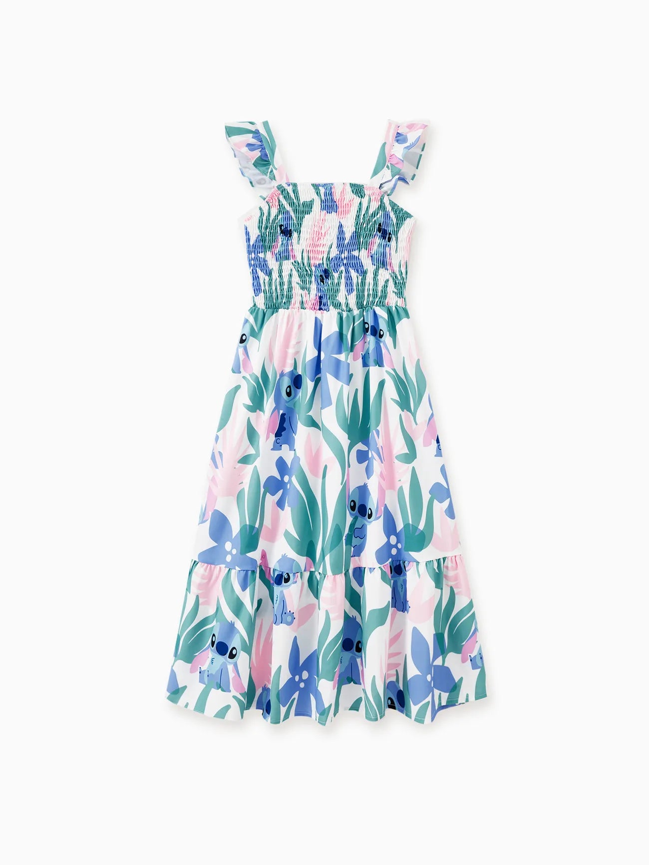 Family Matching Floral Plant Print T Shirt And Dress Set-Vacay Outfit