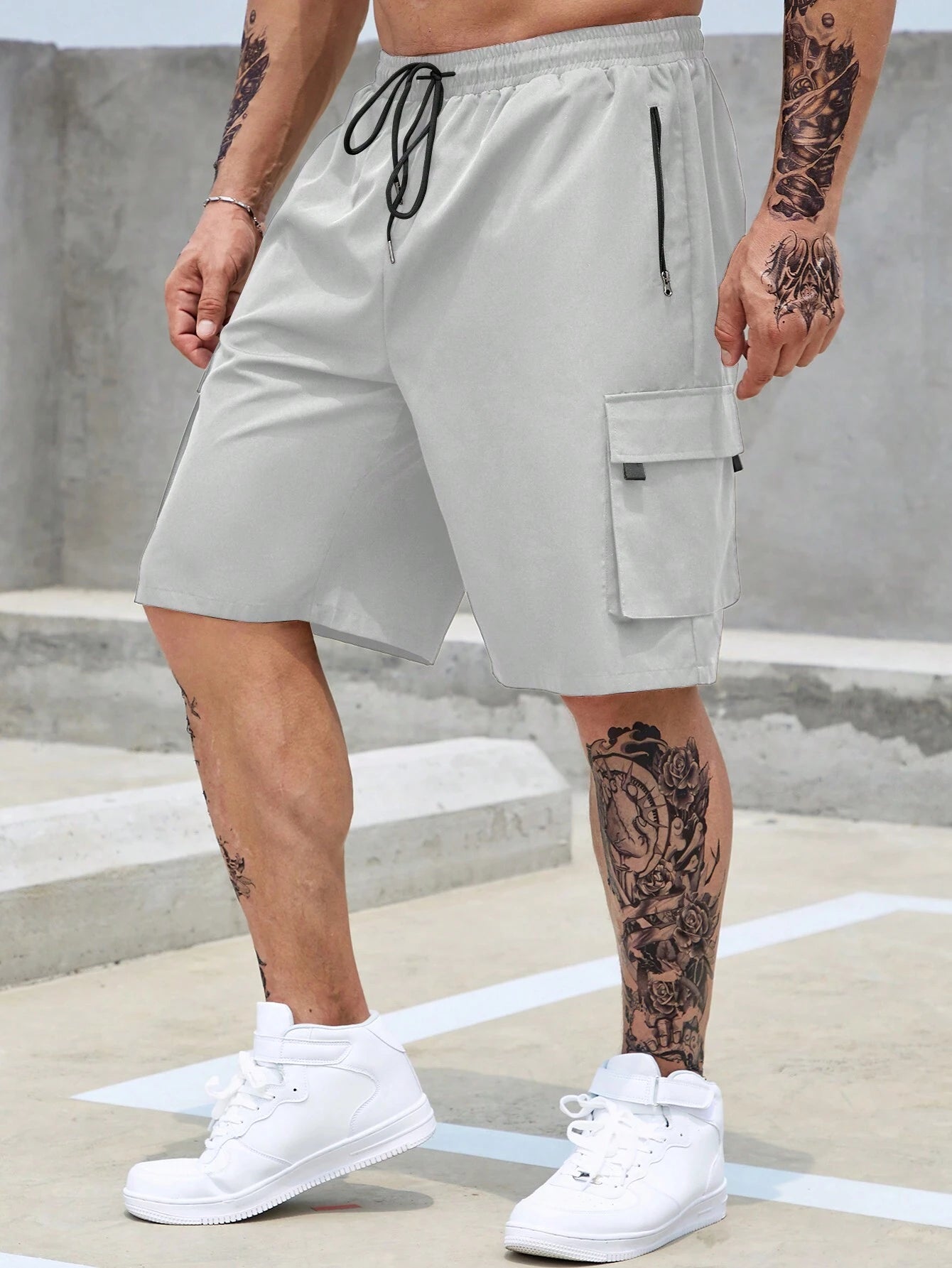 Casual Athletic Cargo Shorts-Vacay Outfit