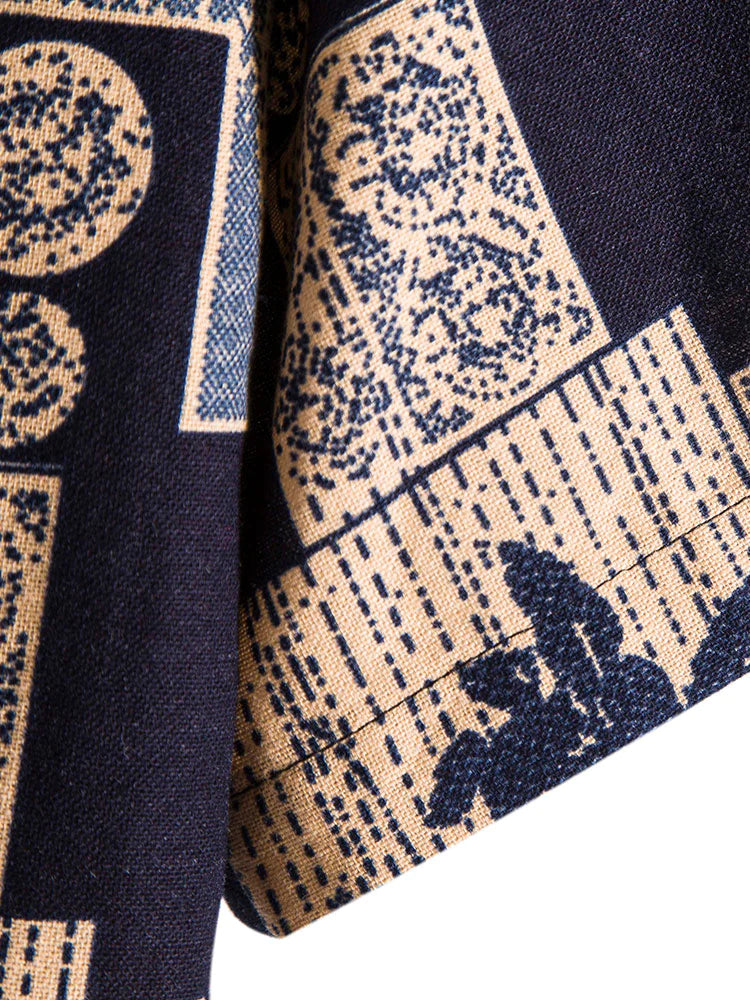 Abstract Print Shirt-Vacay Outfit