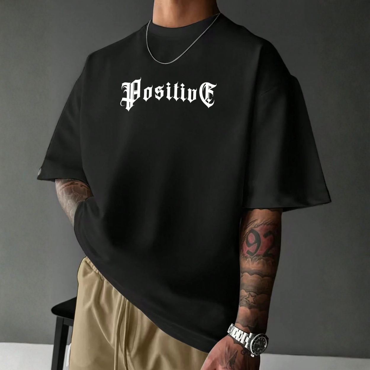 Printed Pattern Round Short Sleeve T Shirt For Men