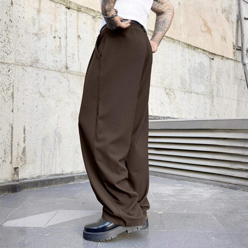 Designer Dress Suit Pants With Draping Style For Men