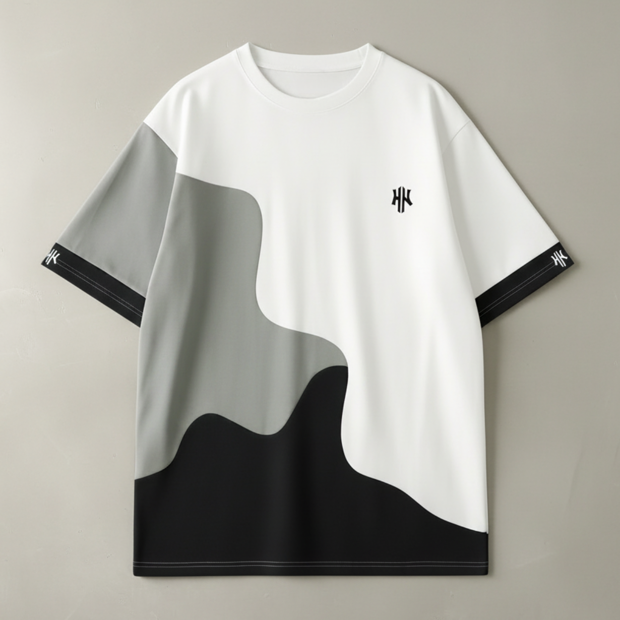 Contrast Short Sleeve Round T Shirt For Men