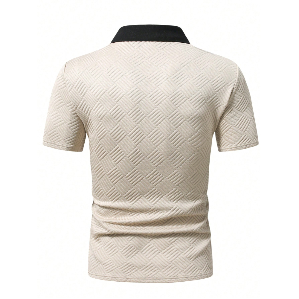 Casual Patch Up Half Placket Polo T Shirt For Men